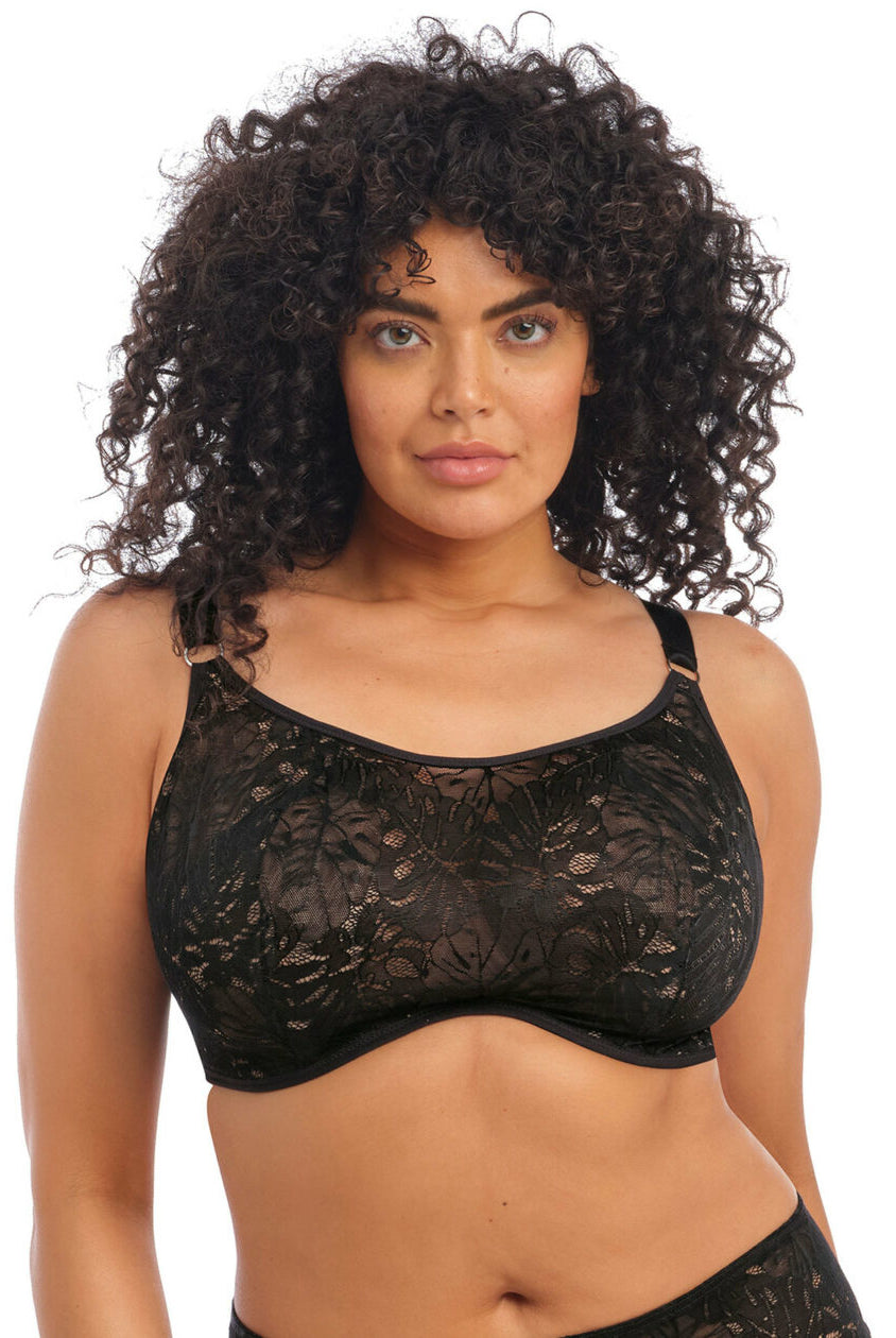 Close up of Eloni kelsey Black Bralette