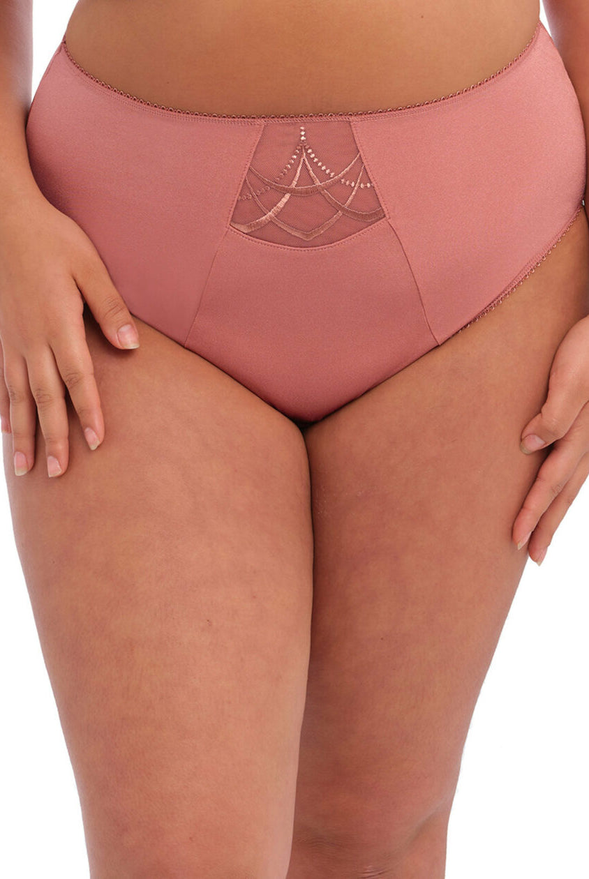 Close up of Elomi Cate Full brief in Rose wood