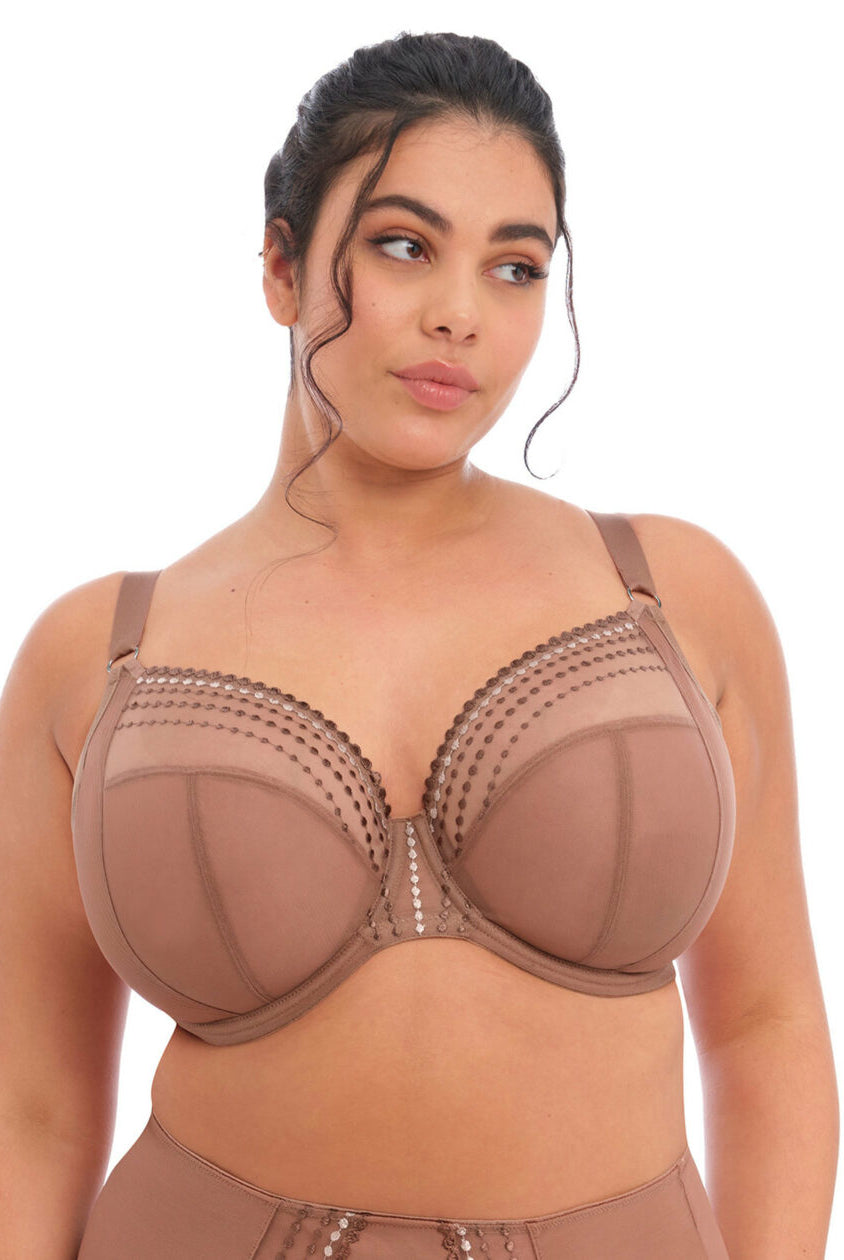 Close of Elomi Matilda UW Plunge bra in Clove EL8900