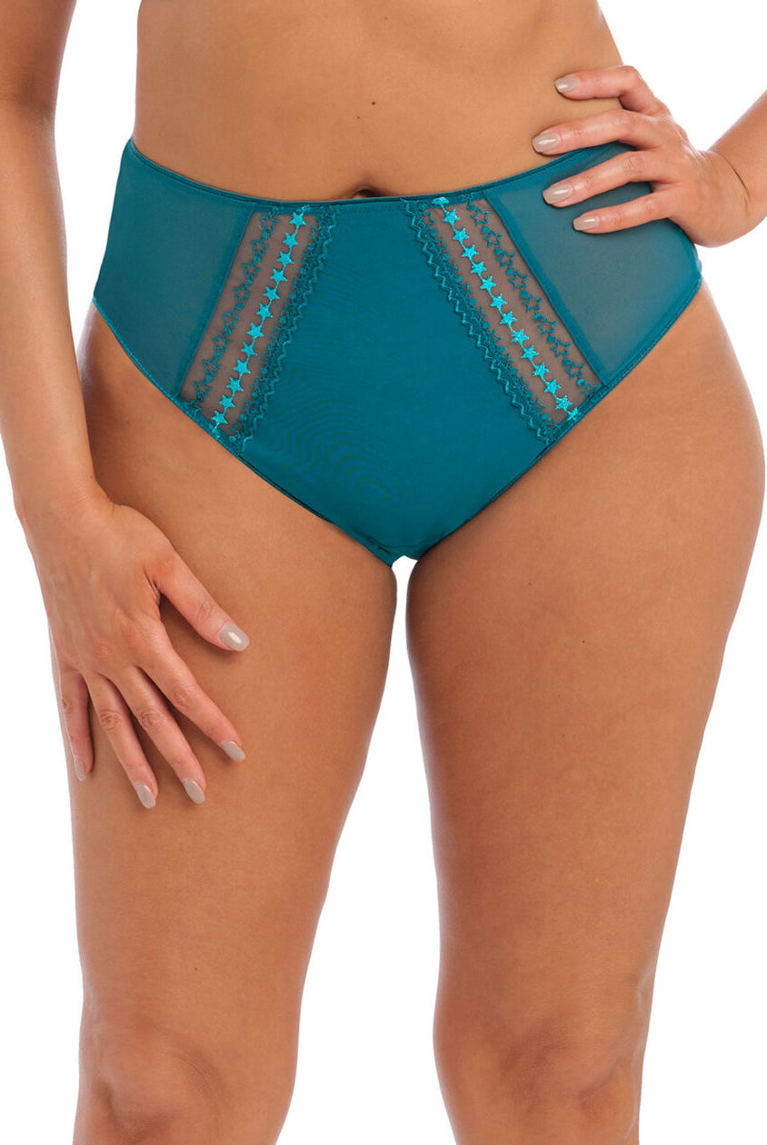 Close up of Elomi Matilda Full Brief in Blue Star