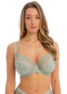 C lose up if Fantasie Aubree Underwire Bra in Vintage green