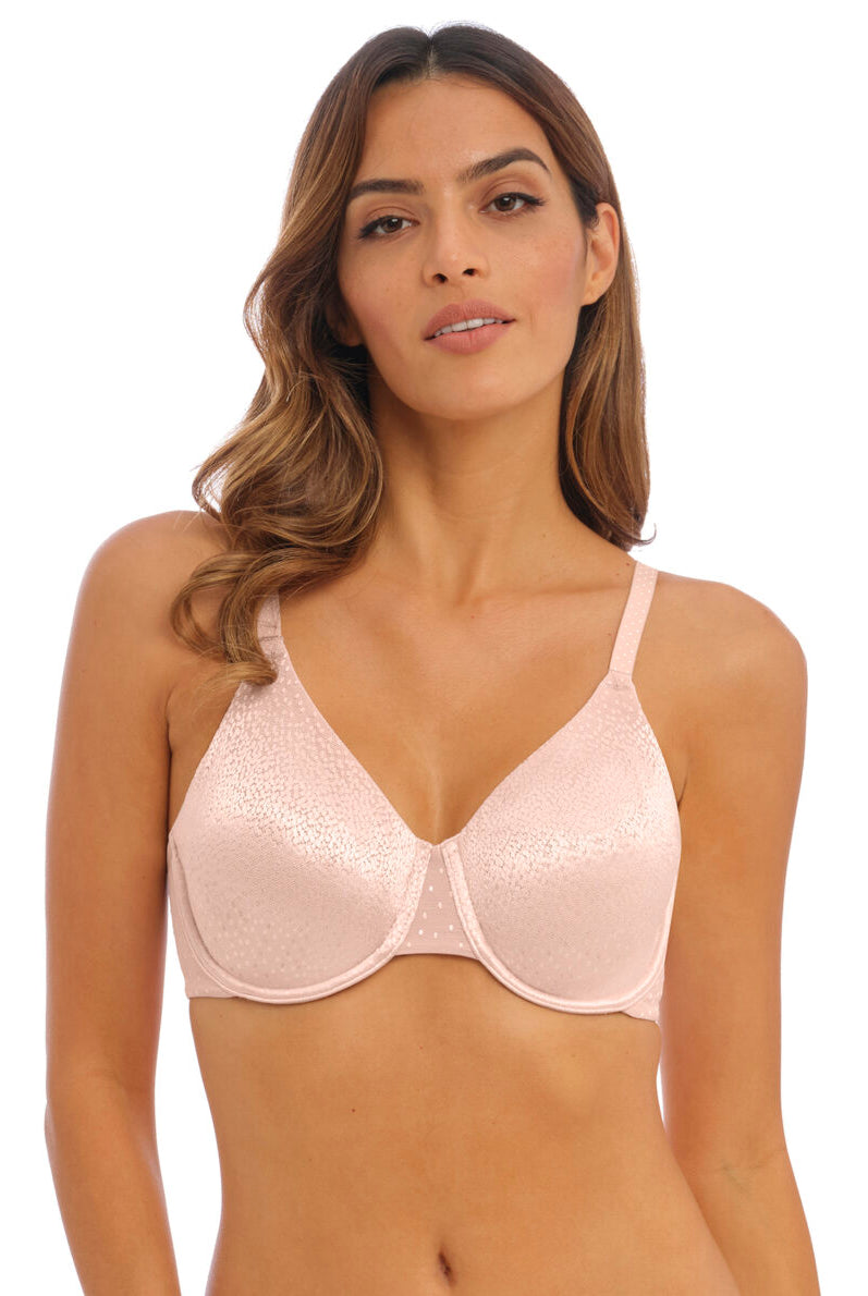 Closeup of Wacoal Back Appeal Underwire bra in Rose Dust