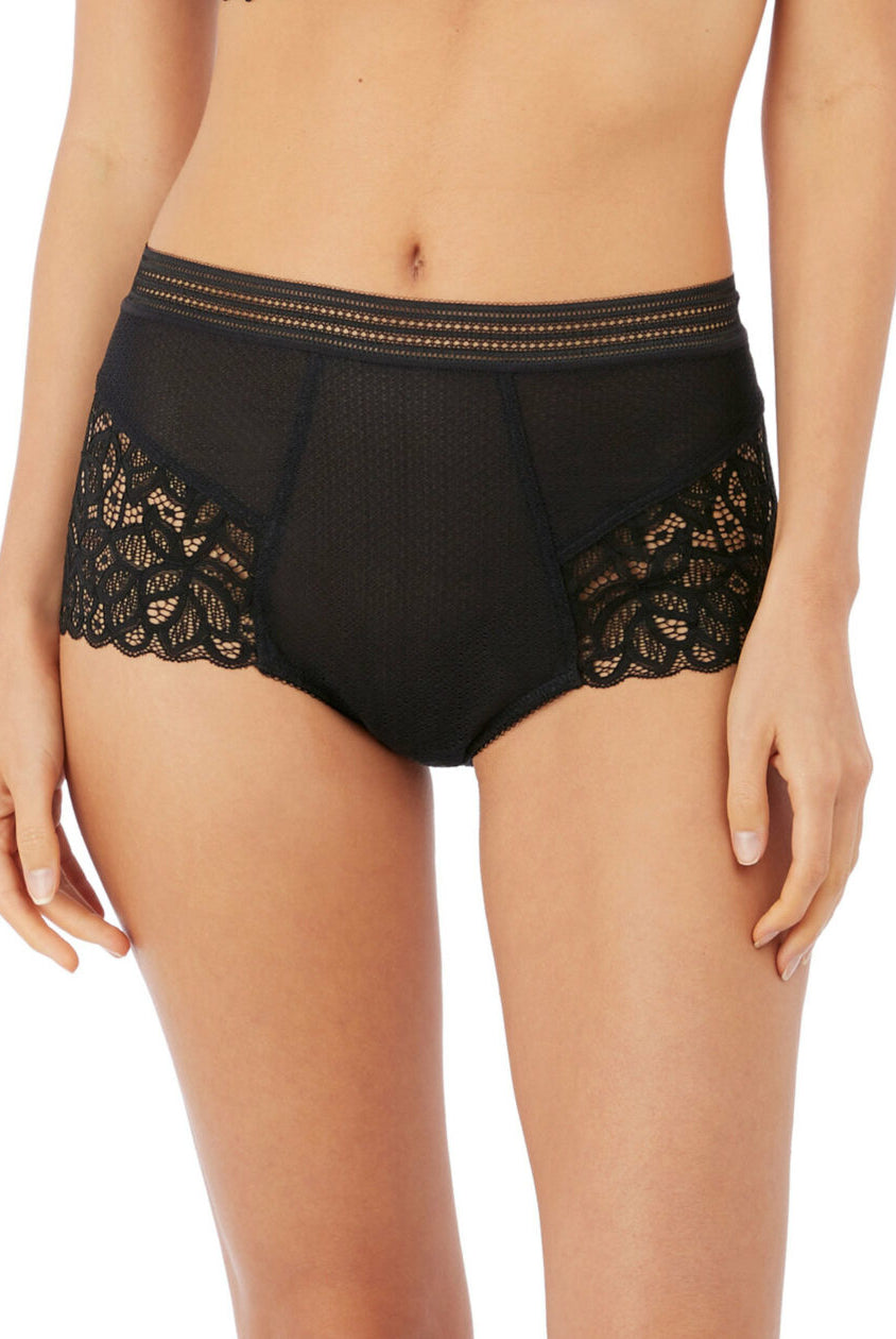 Close up of Wacoal Raffine Black full brief