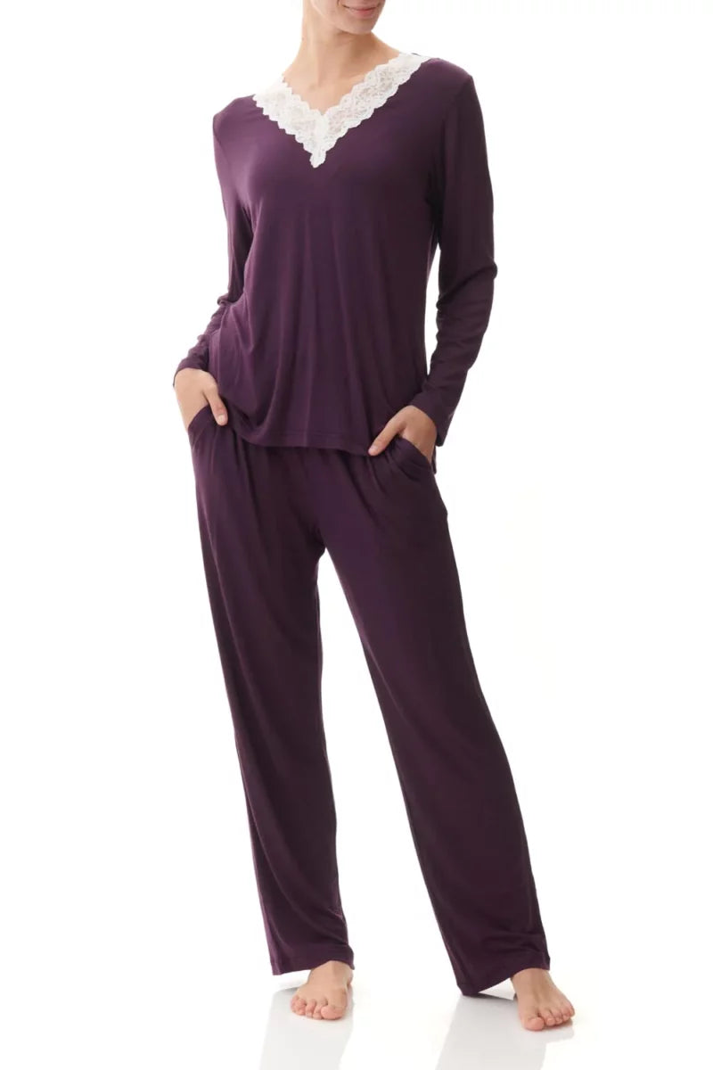 Givoni Long Pyjamas in Plum 9LE04