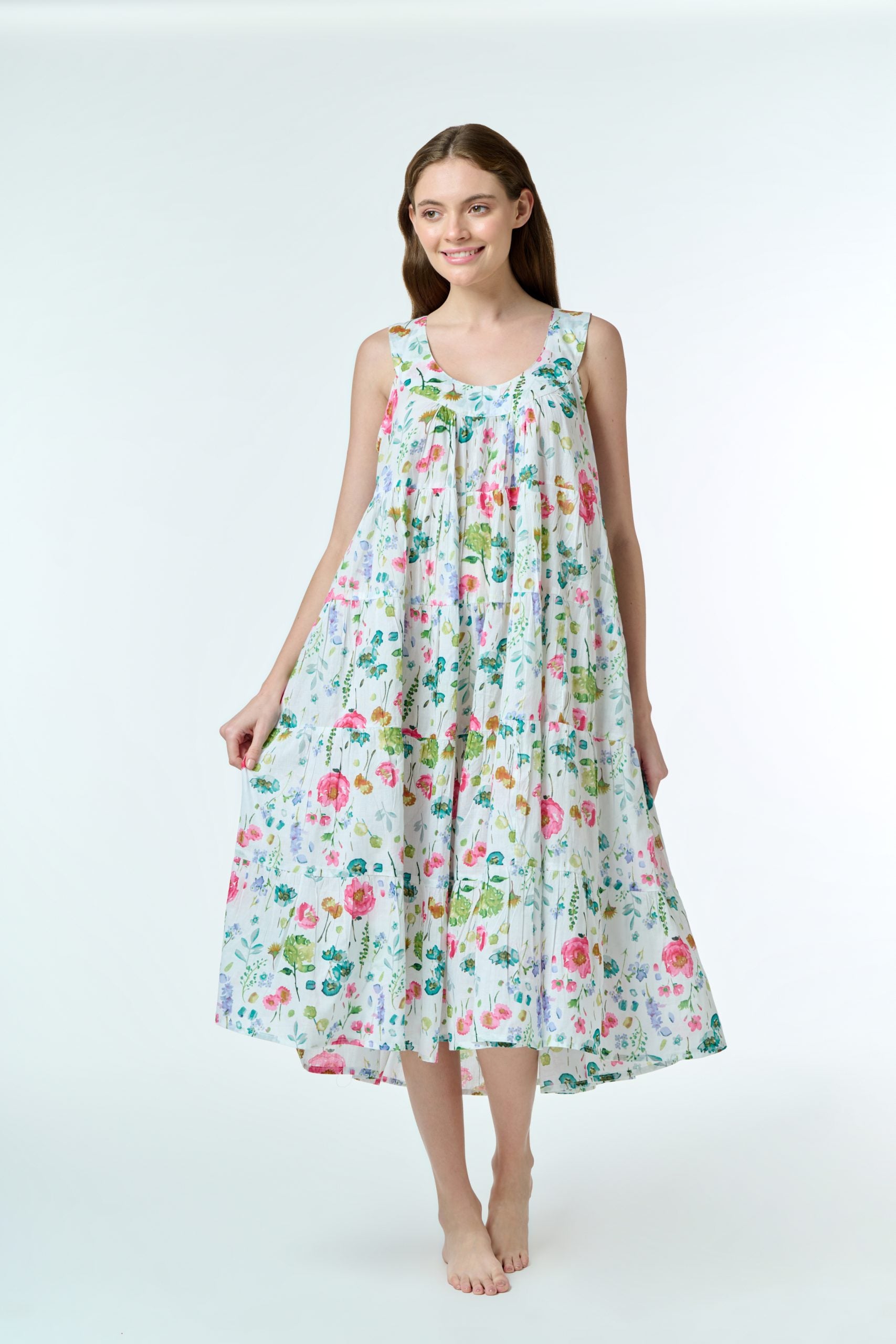 Arabella Tiered Dress Wildflowers S