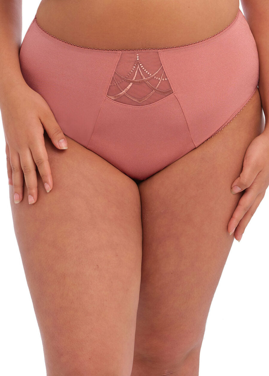 Close up of Elomi Cate Full brief in Rose wood