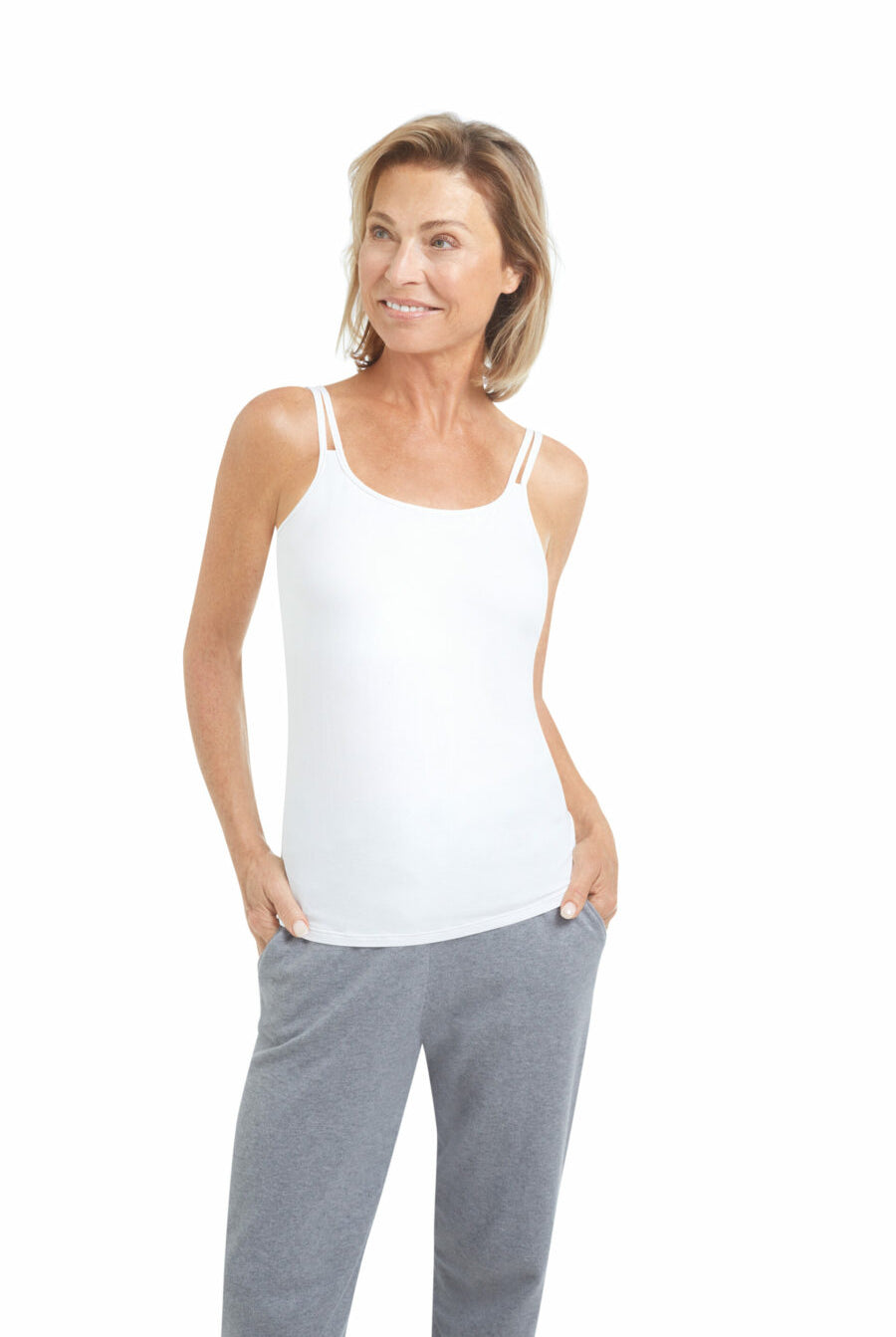 Front view of Valletta Organic Cotton Camisole