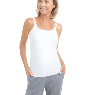 Front view of Valletta Organic Cotton Camisole